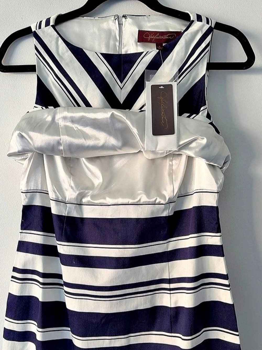 Hal Rubenstein knee length Dress in Blue & White NWT - Picture 2 of 4